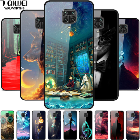 Coque de protection rigide en verre trempé pour Xiaomi, compatible modèles Redmi Note 9 S, 9 Pro ► Photo 1/6