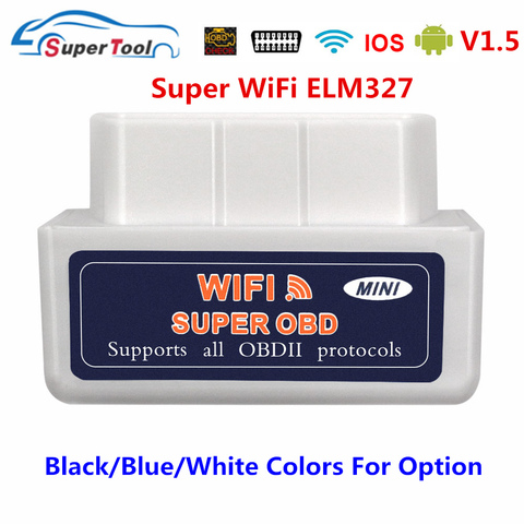 Scanner OBD2 ELM327 V1.5 WIFI OBD 2 Scanner de Diagnostic automobile pour voiture OBDII ELM 327 WI-FI 1.5 outil de Diagnostic lecteur de Code ► Photo 1/6