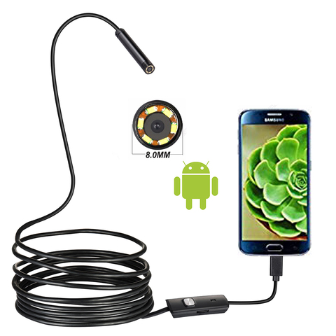 Caméra endoscopique OTG 720P 8MM, pour voiture, 1M, caméra pour Inspection, Endoscope Android, Windows USB ► Photo 1/6