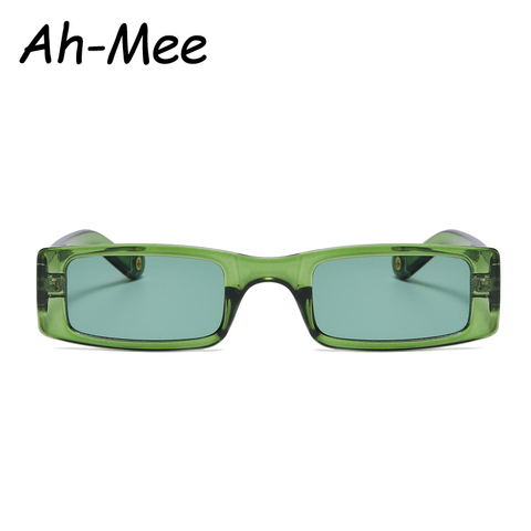2022 nouveau Rectangle lunettes de soleil femmes mode petit carré cadre Vintage lunettes de soleil hommes nuances rétro clair vert Oculos UV400 ► Photo 1/6
