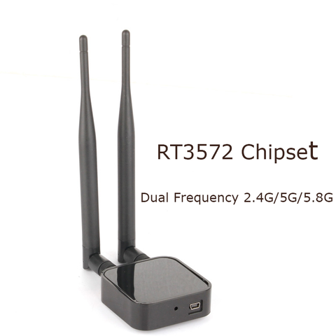 Transmetteur de carte réseau sans fil RT3572, récepteur Wifi 5G, chipset, avec 2 antennes, pour Windows/8/10/Kali et Linux ► Photo 1/5