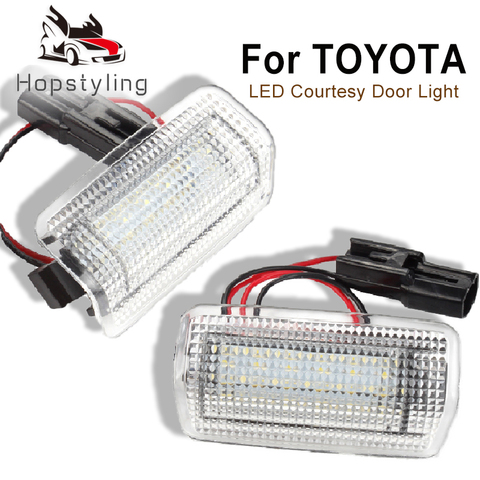 Ampoule de porte LED, pour Toyota Wish Camry Corolla Crown Land Cruiser Highlander Venza 4runner Estima Prius Reiz Sienna ► Photo 1/6