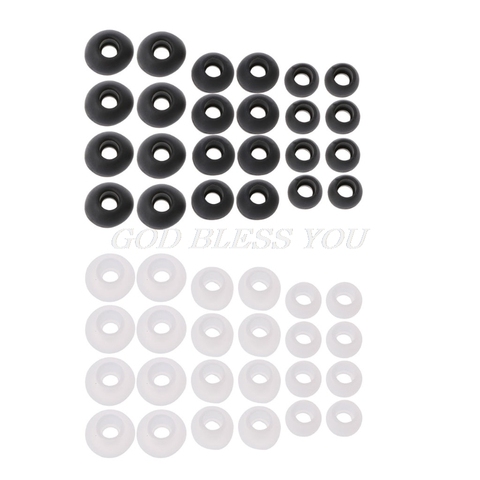 12 paires (S/M/L) en Silicone noir souple embouts de remplacement écouteurs coussins oreillettes couvre pour écouteurs casque livraison directe ► Photo 1/6