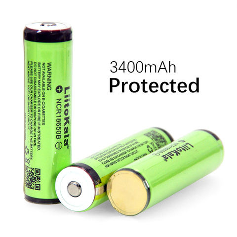 Liitokala – batterie lithium Rechargeable, 18650 mAh, 3400 V, pour lampes de poche, panneau de protection, 1-10 pièces, nouvelle collection 3.7 ► Photo 1/4
