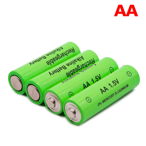 Piles alcalines AA, 3000mAh, 1.5V, rechargeables, pour télécommande, jouet, lumière ► Photo 1/6