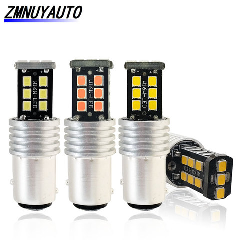 Ampoule Led BAY15D P21/5W, Canbus 1157, 2 pièces, ampoule 1156 BA15S P21W BAU15S PY21W, lumières de clignotant de voiture sans erreur ► Photo 1/6