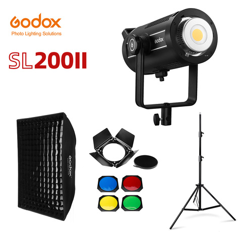 Godox SL200II SL-200W II LED lumière vidéo 200W Bowens Mount lumière du jour équilibré 5600K 2.4G sans fil X système pour Interview ► Photo 1/6