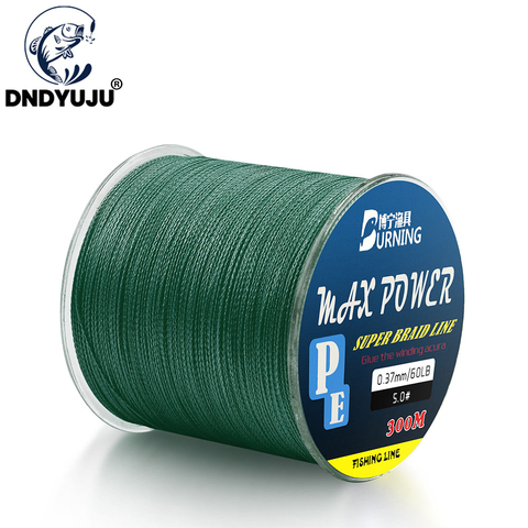 DNDYUJU 300M PE ligne de pêche 4 brins tressé ligne de pêche 10LB 50LB 60LB 70LB 80LB 90LB ligne de pêche Multifilament lisse ► Photo 1/6