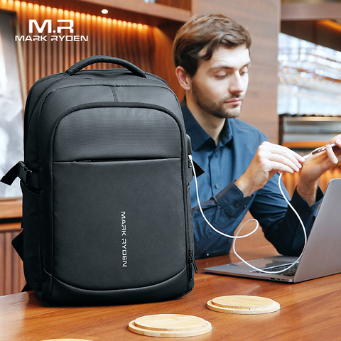 Mark Ryden 2022 homme sac à dos multifonctionnel étanche 15.6 pouces ordinateur portable multi-couche poches sac homme USB charge école sac à dos ► Photo 1/6