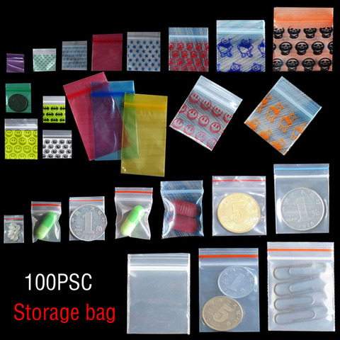 Petit sac transparent pour le stockage des aliments, emballage de bijoux, médicaments, peut être refermé, épaissi à fermeture éclair pour conserver les aliments frais ► Photo 1/6