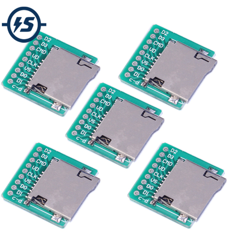 Carte Micro SD, carte TF, adaptateur de carte mémoire, Interface Pinboard, Module 20x20mm 2mm, 5 pièces ► Photo 1/6