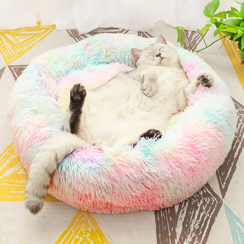 Lit en peluche longue pour chien chat 100% coton et sans couture ► Photo 1/6