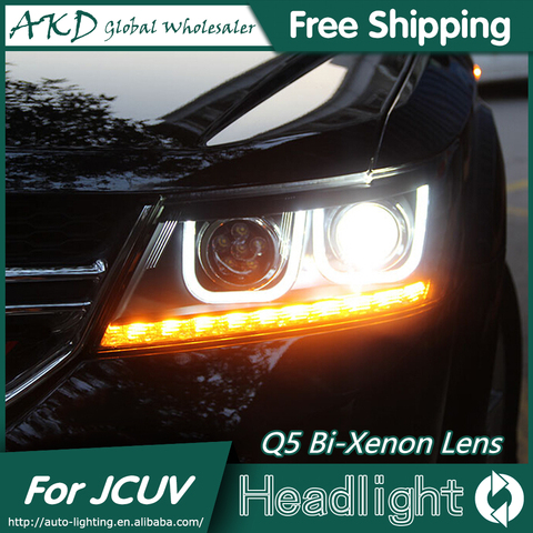 AKD Voiture pour Fiat Freemont Phares 2012-2015 Dodge Journey JCUV PHARE LED DRL Bi Xénon Lentille Haute Basse Faisceau Parking Brouillard Lampe ► Photo 1/6