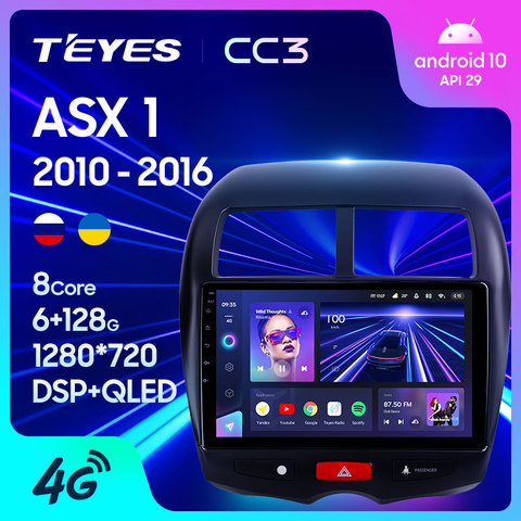 TEYES CC3 pour Mitsubishi ASX 1 2010 - 2016 autoradio multimédia lecteur vidéo Navigation stéréo GPS Android 10 non 2din 2 din DVD ► Photo 1/6