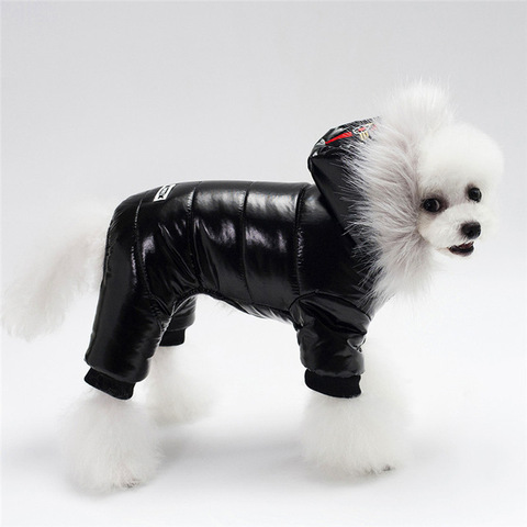 Vêtements pour animaux domestiques, nouvelle collection d'hiver chaude pour chiens, combinaison à capuche épais rembourré en coton, Costume pour chiots et chats ► Photo 1/6