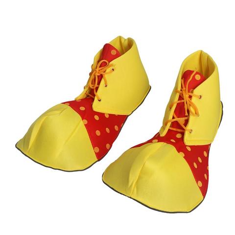 Grandes chaussures de Clown à pois d'halloween, tenue de Clown, pour femmes et hommes, chaussures décoratives de fête, taille unique ► Photo 1/6