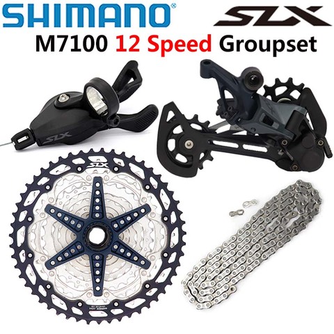 Nouveau SHIMANO DEORE SLX 1x12 22 vitesses M7100 45T 51T groupe vtt VTT M7100 manette de vitesse dérailleur arrière ► Photo 1/6