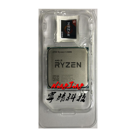AMD Ryzen 5 3400G R5 3400G 3.7 GHz Quad-Core huit fils 65W processeur d'unité centrale L3 = 4M YD3400C5M4MFH Socket AM4 neuf mais pas de ventilateur ► Photo 1/2
