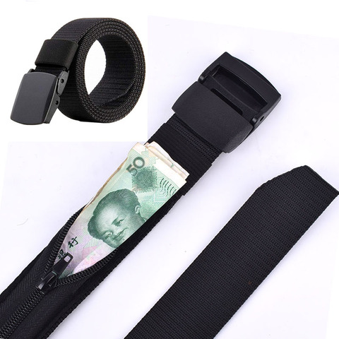 Ceinture Anti-vol, sac de taille, sac de taille Anti-vol, argent caché, Portable, portefeuille, Pack de taille, ceinture discrète pour hommes et femmes, 119cm ► Photo 1/6