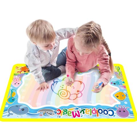 Tapis de dessin de peinture à l'eau magique et 2 stylos Doodle Board livres à colorier pour enfants enfants jouets éducatifs ► Photo 1/6