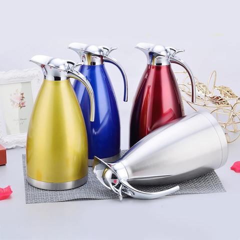 Pots à eau durables en acier inoxydable 1,5 l, carafe à café, thermos, isolée sous vide, bouilloires, articles pour boissons ► Photo 1/6