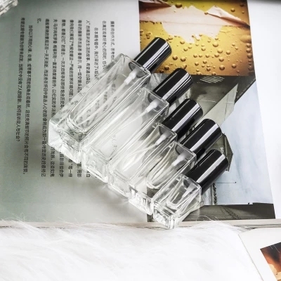 5ml 10ml 20ml 30ml 50ml verre Transparent vaporisateur bouteille échantillon flacons en verre Portable Mini parfum atomiseur or argent bouchon noir ► Photo 1/5