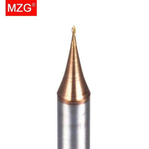 MZG – fraise à bout plat en acier au tungstène, revêtement HRC60, Micro-diamètre, prix Discount ► Photo 1/6