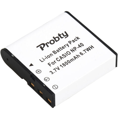 Batterie pour appareil photo numérique Casio 1800/Z40/Z50/Z55/Z57/Z750 NP-40/P600/P700 PM200, EX-Z30 mAh, 1 pièce ► Photo 1/4