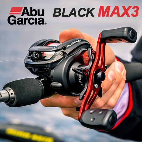 Abu Garcia-moulinet de pêche Baitcasting BLACK MAX3 BMAX3, avec Ratio d'engrenage de 6.4:1 Max, frein de 8kg, 4 + 1BB ► Photo 1/6
