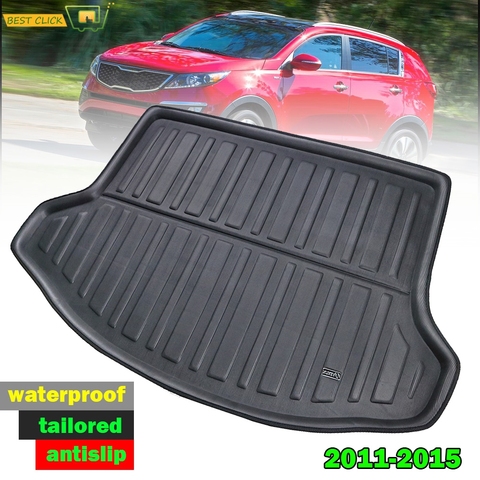 Tapis de coffre arrière pour KIA Sportage, revêtement de coffre, protection des plateaux, tapis de sol, coussinet de boue, 2011 2015 2012, R SL, 2013 ► Photo 1/6