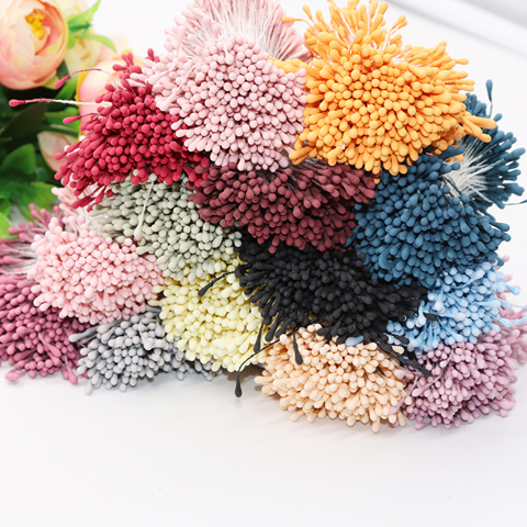 Mini fleurs artificielles en étamine faites à la main, 400 pièces, 1.5mm, pour mariage, décoration de la maison, bricolage, accessoires pour scrapbooking de noël ► Photo 1/6