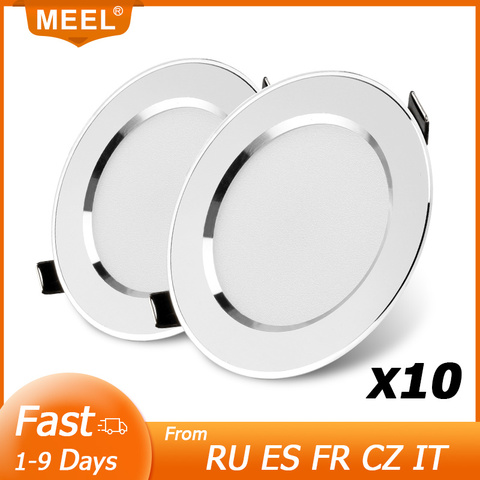 10 pièces LED Downlight 3W 5W 7W 9W 12W 15W encastré LED ronde LED plafonnier lampe 220V 240V éclairage intérieur blanc chaud blanc froid ► Photo 1/6