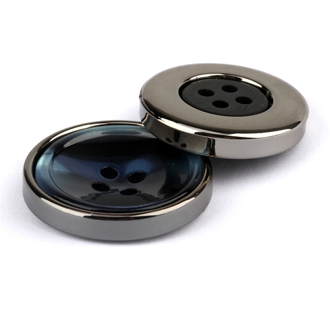 10 boutons ronds de Style de luxe, bricolage couture 4 trous vêtements ornements boutons décoratifs pour manteau ► Photo 1/6