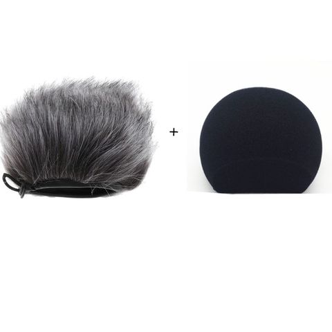 Mousse micro vent couverture fourrure pare-brise Muff pour ZOOM H5 H6 enregistreur Microphone nouveau ► Photo 1/5