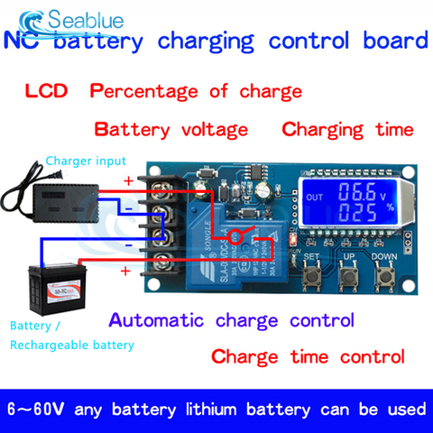 10A 30A 6-60V chargeur de batterie de stockage solaire au plomb Module de contrôle commutateur de contrôle de Protection contre les surcharges numériques indicateur LED ► Photo 1/6