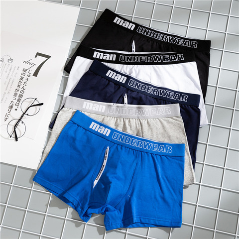 Boxer en coton pour hommes, sous-vêtement masculin pur, short couleur unie, collection 365 ► Photo 1/6