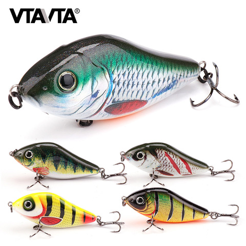 VTAVTA – leurre bionique rigide coulant, appât artificiel vibrant idéal pour la pêche au brochet, à la manivelle, avec wobbler, 24g, 8cm ► Photo 1/6