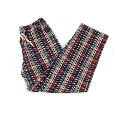 Pyjama à carreaux en coton unisexe pour homme, pantalon de nuit, vêtements de maison, printemps été ► Photo 1/6