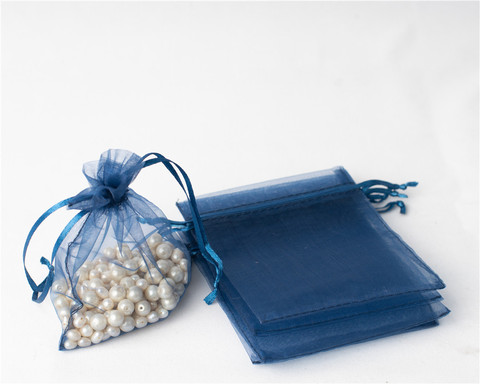 Petits sacs à bonbons en Organza blancs 5x7cm, sacs à cadeaux en chocolat, nouvel an, saint-valentin, fête d'anniversaire, mariage, 50pcs ► Photo 1/6