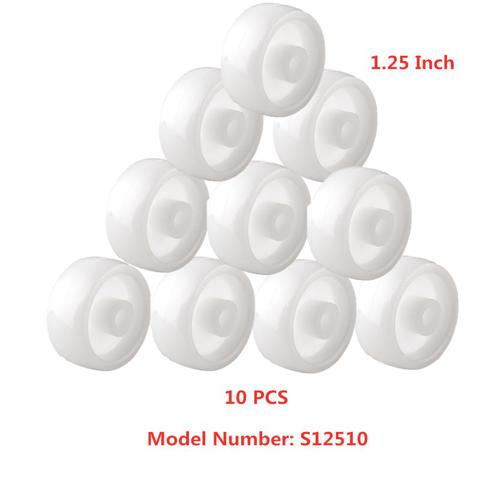 Poulie de lit pliable en plastique Pp blanc clair, petite pièce lisse de 30mm de diamètre, 1.25 pouces, 10 pièces/lot ► Photo 1/6
