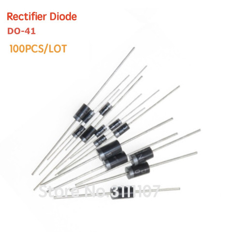 Diode redresseur 1N4007 1N5819 FR107 1N4001 1N5817 1N5399 UF4007 FR207 FR157 1N4004 1N4937 HER107 RL207 DO-41, 100 pièces/lot ► Photo 1/1