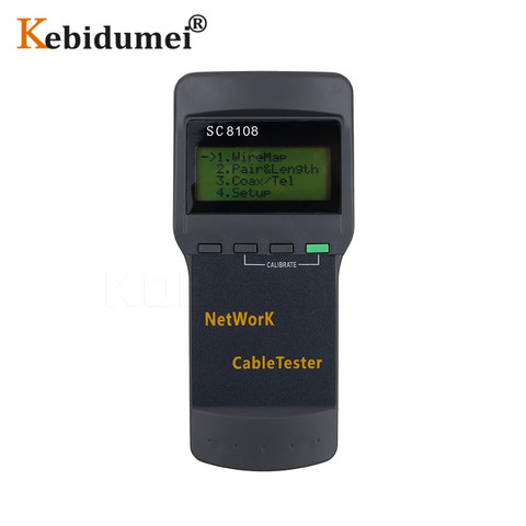 Testeur de réseau LCD Portable SC8108, testeur de câble LAN RJ45 Cat5e Cat6 UTP Unshield et compteur de câble de téléphone RJ11 avec écran LCD ► Photo 1/6