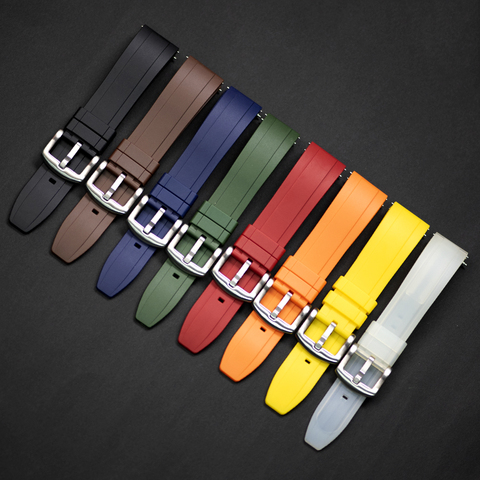 Nouveau bracelet de montre en caoutchouc à dégagement rapide en Silicone TPSIV bracelets de montre en caoutchouc étanche 20mm 22mm 24mm ► Photo 1/6