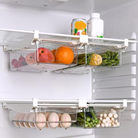 Boîte de rangement pour réfrigérateur avec tiroirs, boîte transparente  pour