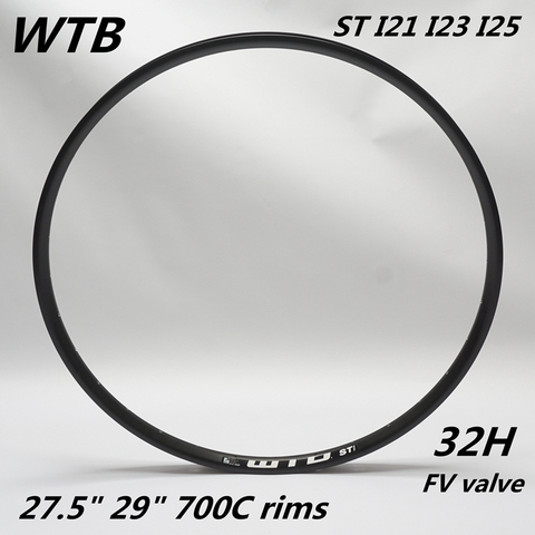 WTB – jantes de vélo de montagne ultralégères ST I21 I23 I25, pour vtt, gravier 700C, 32 trous, Tubeless, avec Valve PV FV ► Photo 1/6