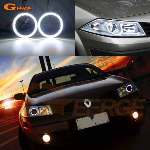 Kit d'anneaux halo yeux d'ange LED SMD Ultra lumineux, lumière du jour, pour RENAULT MEGANE 2 II 2006 2007 2008 2009 ► Photo 1/6