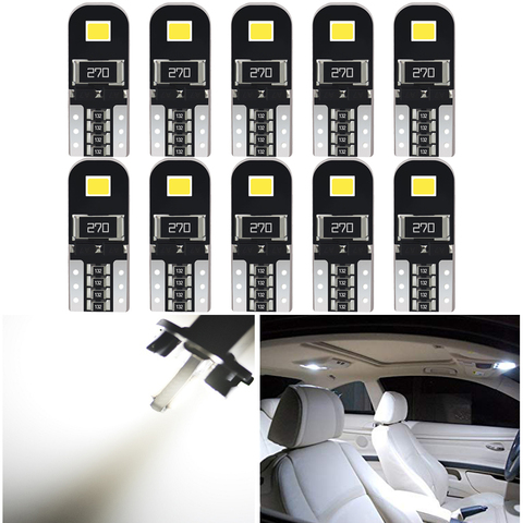 10 pièces W5W Led T10 LED Canbus Ampoule Lumières Intérieures de Voiture pour BMW E46 E53 E90 E82 E60 X3 E83 E91 Touring X5 E70 X6 E71 E36 Coupé F25 ► Photo 1/6