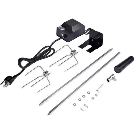 Kit de rôtisserie automatique pour BBQ, avec moteur, en acier inoxydable, Grill pour griller, Hot Dog et poulet, Steak de Camping ► Photo 1/6