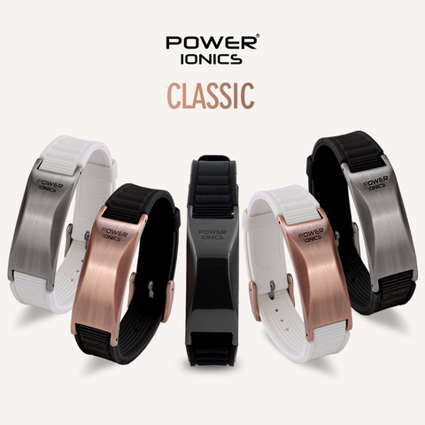 Power ionics bracelets en silicone antifatigue, titane, équilibre tourmaline germanium bracelet à breloques, inscriptions gratuites ► Photo 1/6