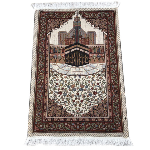 Tapis de prière musulmane, décor tressé, motif Vintage de l'aïd et de pompon, pour prière musulmane ► Photo 1/6